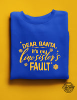 Dear Santa Royal and Gold Sweatshirt