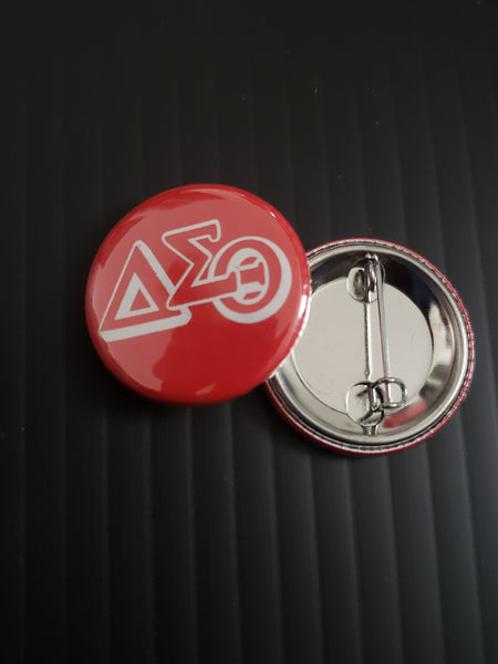 Delta Greek Letters 1" Pin Button