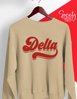 70s Delta on Cream Sweatshirt
