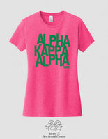 Alpha Kappa Alpha Block Pink Tee