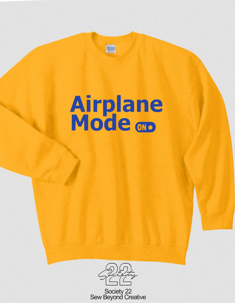Airplane Mode Gold Sorority Sweatshirt