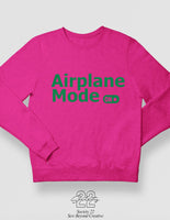 Airplane Mode Pink Crewneck Sweatshirt