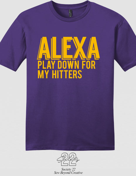 Alexa Play Hitters Purple Tee