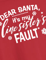 Dear Santa  It's My Linesister's Fault Crimson and Creme