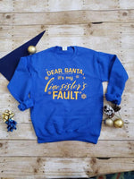 Dear Santa Royal and Gold Sweatshirt