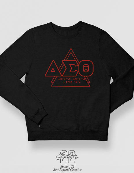 Delta Delta Black  Sweatshirt