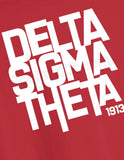 Stacked Puzzle Delta Sigma Theta Sweatshirt in Red