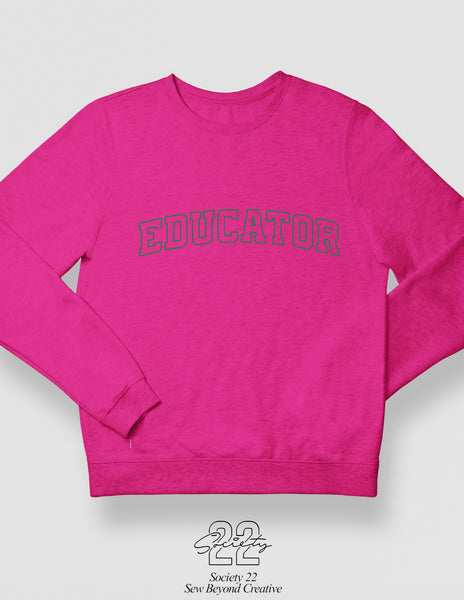 Educator Green on Pink