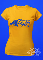 Stroll to the Polls Sorority Tshirt Gold and Royal