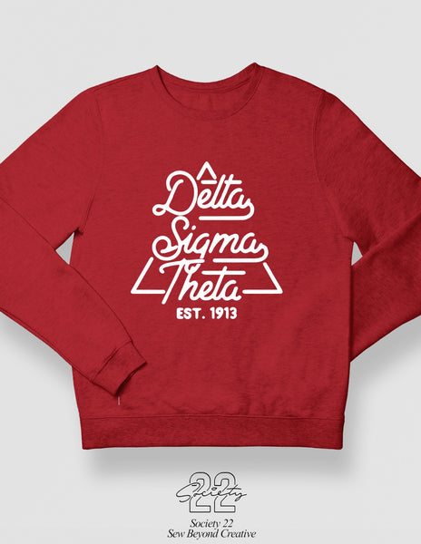 Pyramid Delta Sigma Theta Sweatshirt in Red