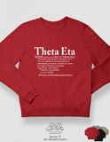 Theta Eta Definition Sweatshirt