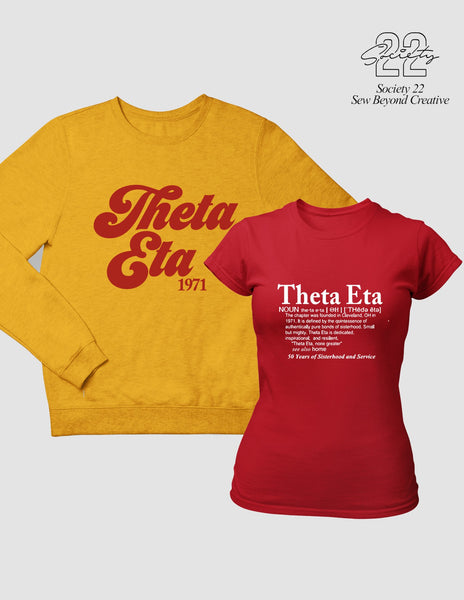 Theta Eta Tshirt/Sweatshirt Combo