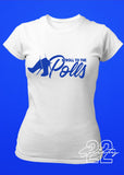 Stroll to the Polls Sorority Tshirt White and Royal