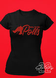 Stroll to the Polls Sorority Tshirt Black and Red