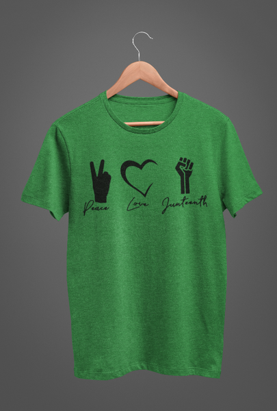 Peace, Love, Juneteenth in Green