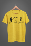 Peace, Love, Juneteenth in Yellow