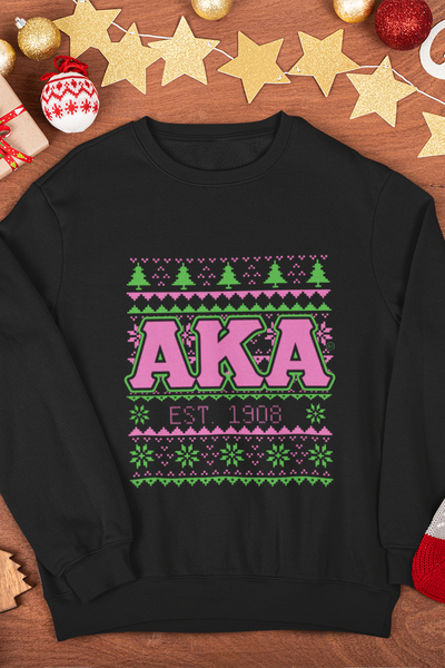 Alpha Kappa Alpha Christmas Sweatshirt