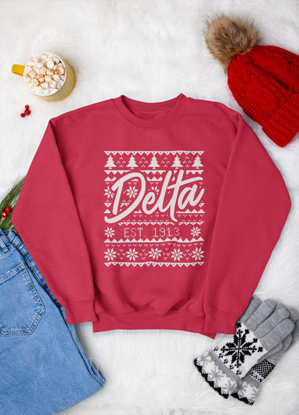Red Delta Christmas Sweatshirt