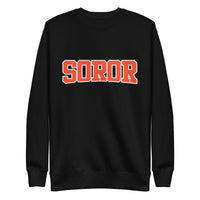 Soror Sweatshirt, Red with with Trim, Block